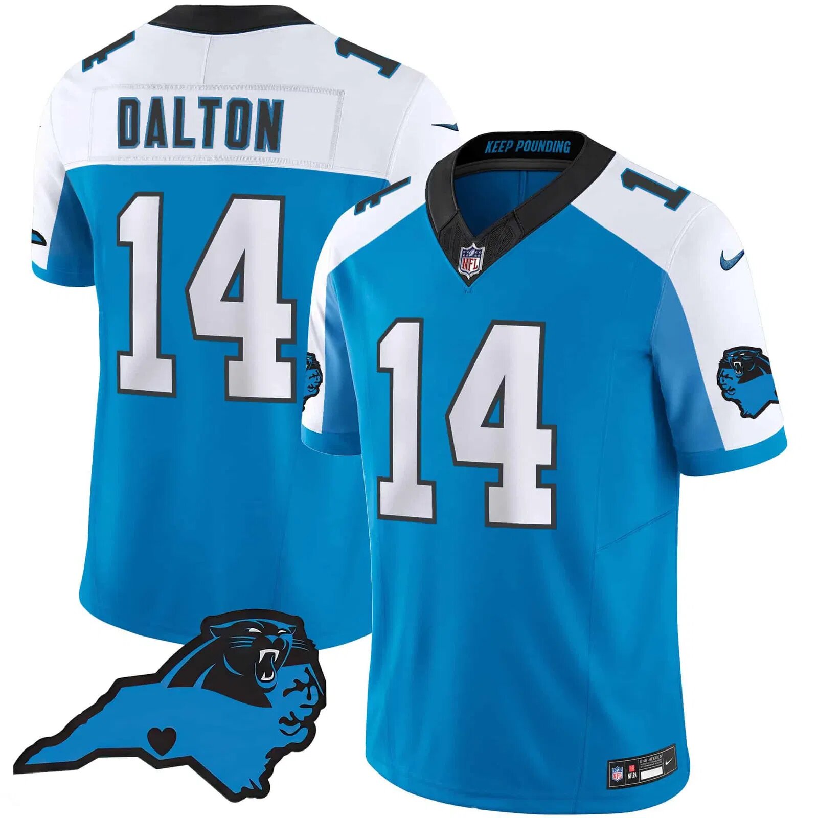 Men Carolina Panthers #14 Dalton Light Blue 2024 Nike Vapor Limited NFL Jersey->indianapolis colts->NFL Jersey
